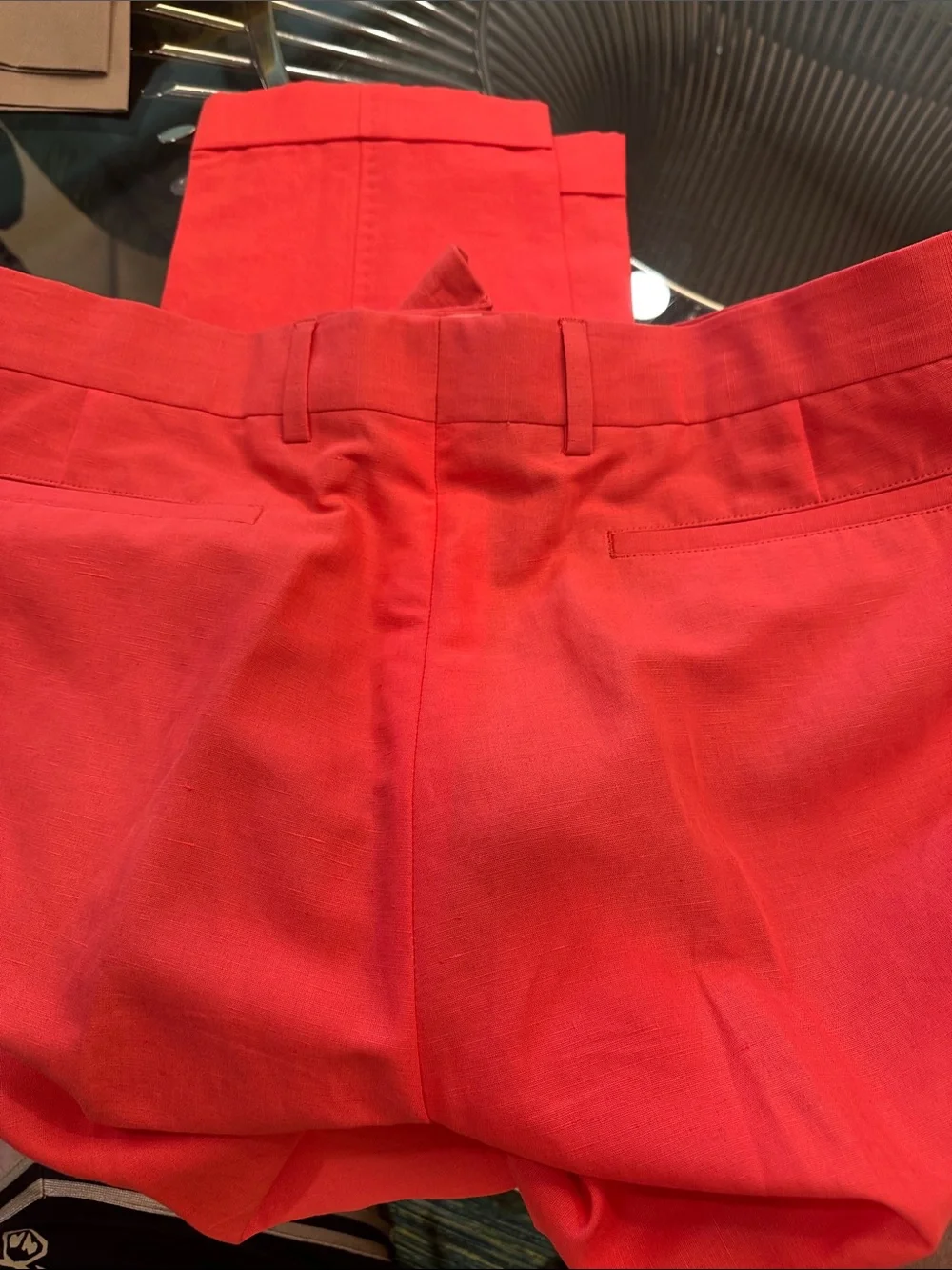 Paul Smith Coral Red Pleated Chinos